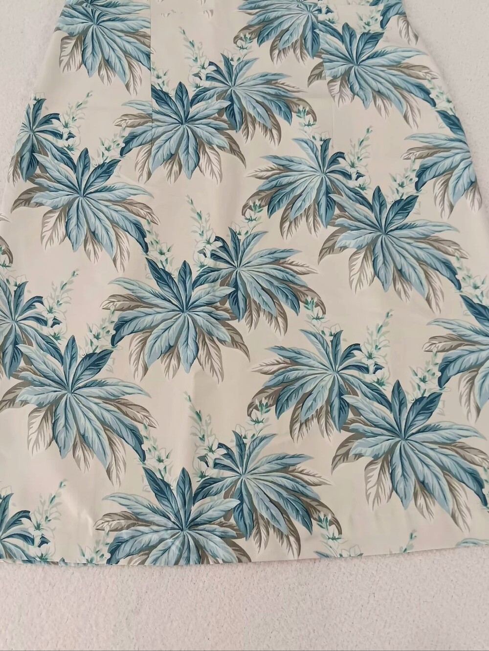 VTG 90s Tommy Bahama Silk Shift Dress Sz 6 Blue Teal Palm Tree Tropical Lined - Picture 7 of 8